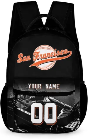 Custom Baseball Backpacks City Team Court Schoolbags Travel Camp Children Bag Fans Gift Personalized Name Number