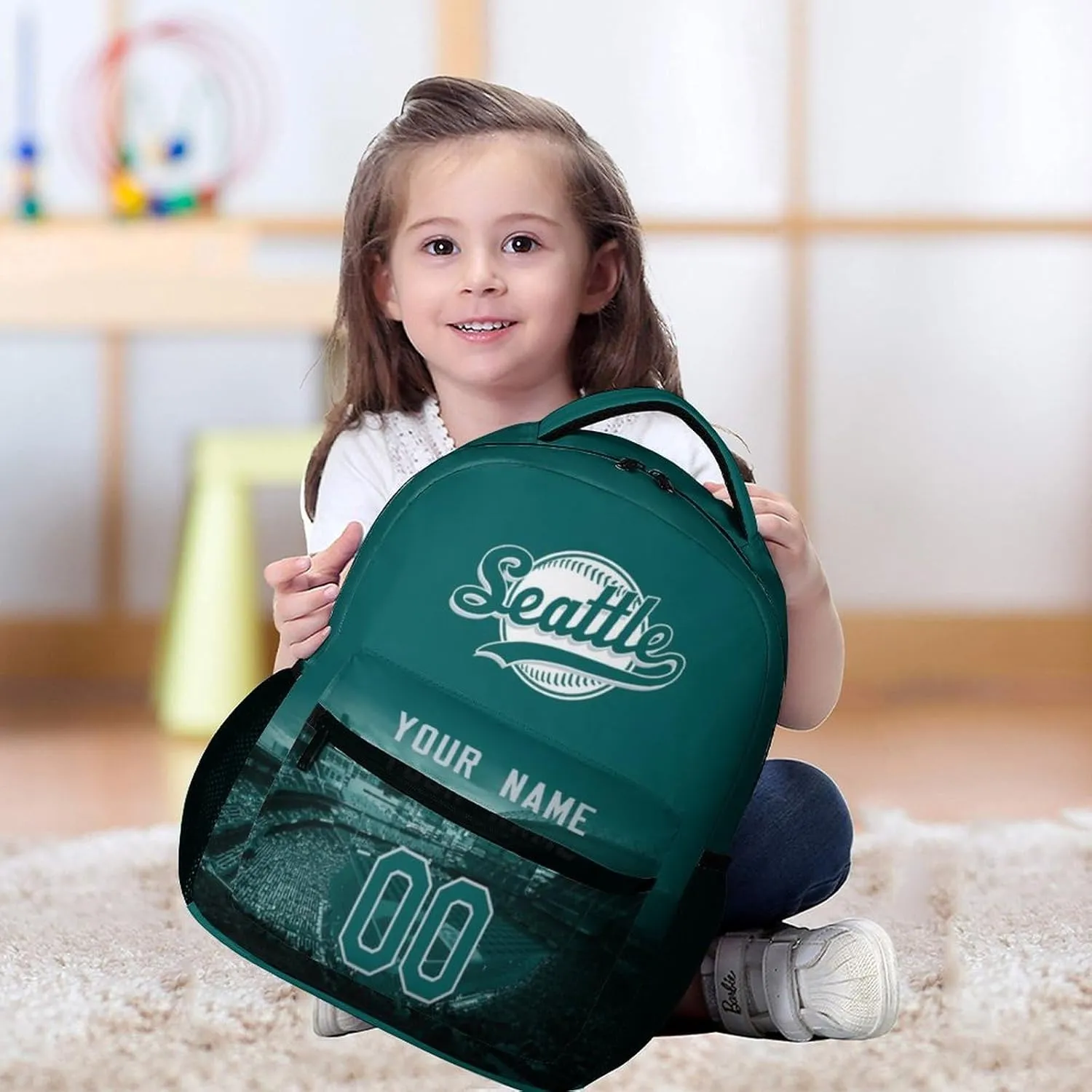 Custom Baseball Backpacks City Team Court Schoolbags Travel Camp Children Bag Fans Gift Personalized Name Number