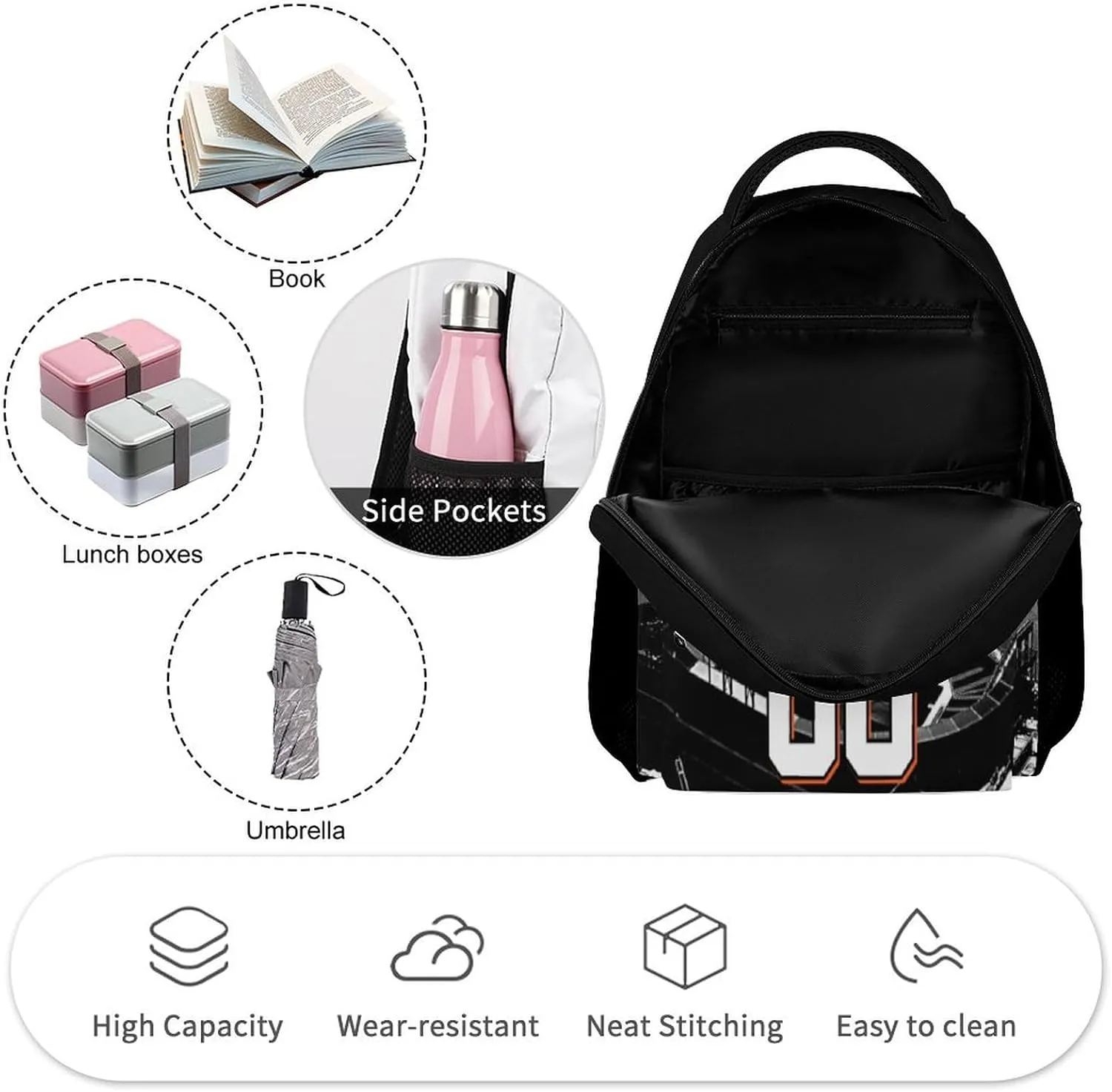 Custom Baseball Backpacks City Team Court Schoolbags Travel Camp Children Bag Fans Gift Personalized Name Number