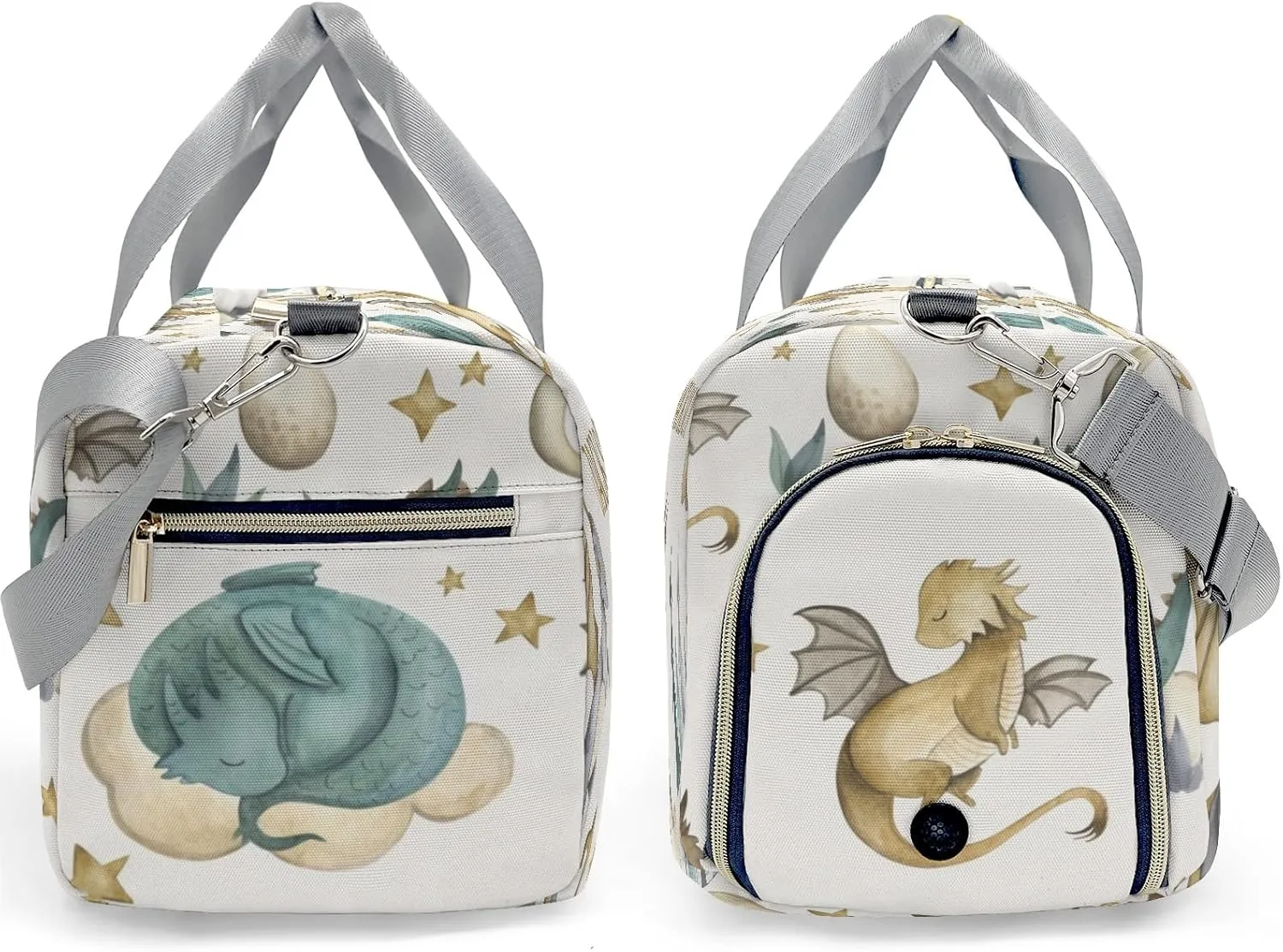 Custom Duffel Bag Dragon Baby Animals Watercolor Sporty and Stylish: The Best Travel Bags for Athletes