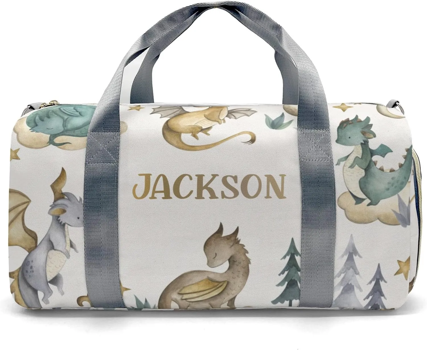 Custom Duffel Bag Dragon Baby Animals Watercolor Sporty and Stylish: The Best Travel Bags for Athletes