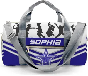 Custom Duffel Bag Jumping Trampoline Blue Athlete Multi-Function Travel Bag Sporty and Stylish: The Best Travel Bags for Athletes