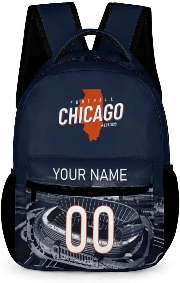 Custom Football Backpacks City Team Court Schoolbags Personalized Name Number Travel Camp Children Bag Fans Gift
