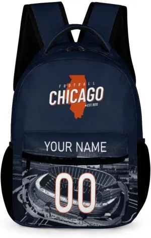 Custom Football Backpacks City Team Court Schoolbags Personalized Name Number Travel Camp Children Bag Fans Gift