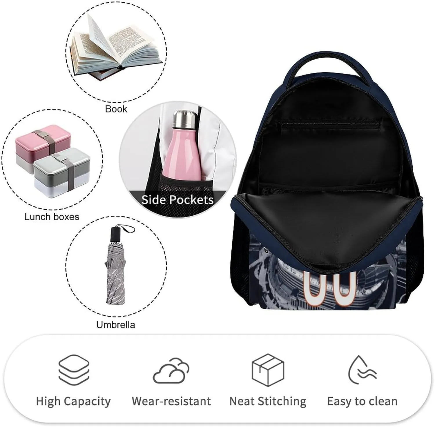 Custom Football Backpacks City Team Court Schoolbags Personalized Name Number Travel Camp Children Bag Fans Gift