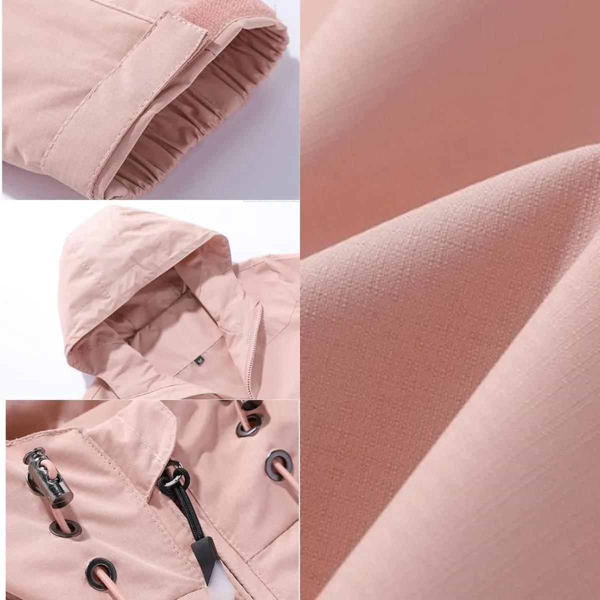Custom Logo Women's Waterproof Rain Jacket Lightweight Hooded Raincoat for Hiking Travel Outdoor