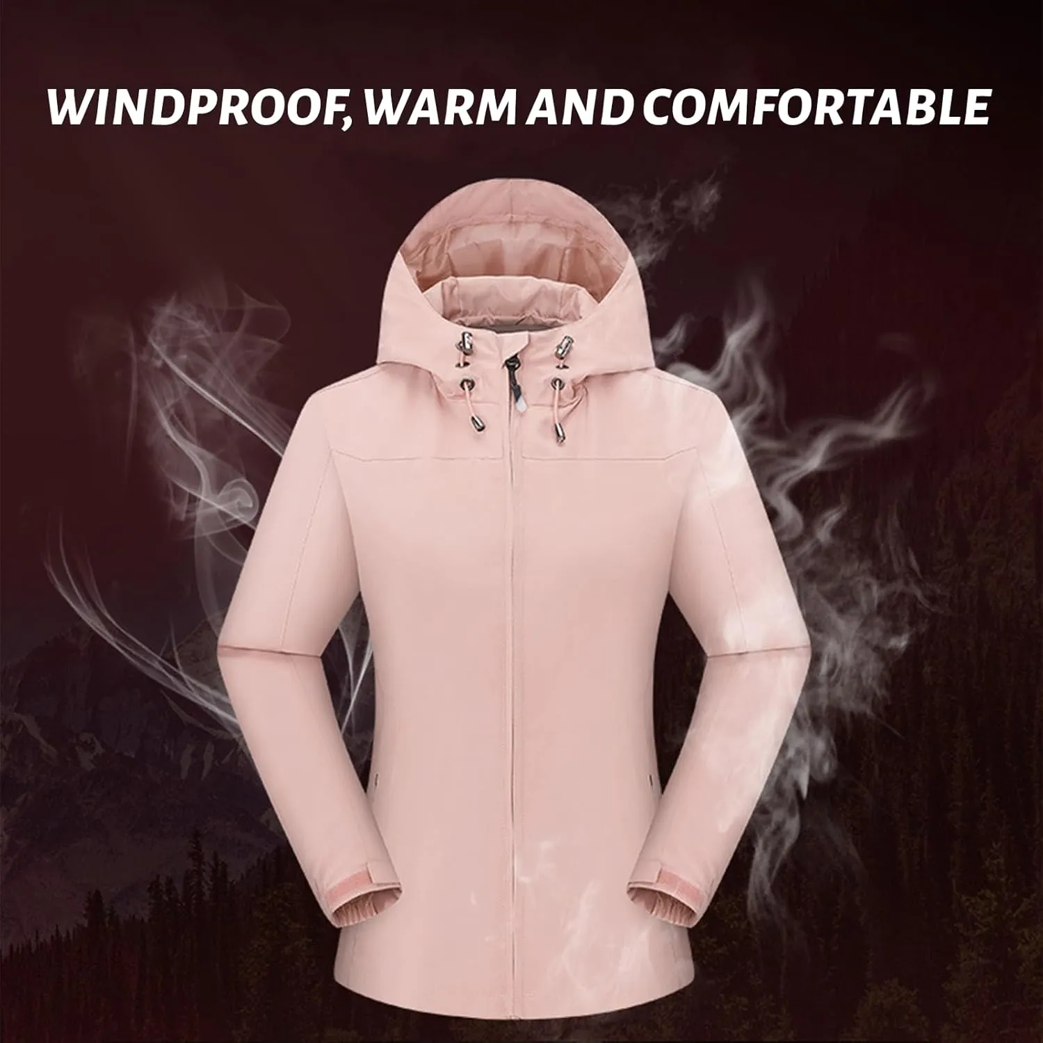 Custom Logo Women's Waterproof Rain Jacket Lightweight Hooded Raincoat for Hiking Travel Outdoor
