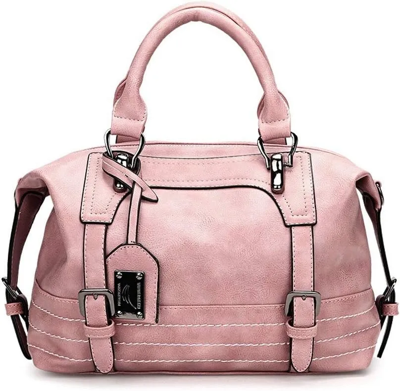 Dayfine Women's Retro Handbag Oil Wax Leather Temperament Pendant Shopping Bag