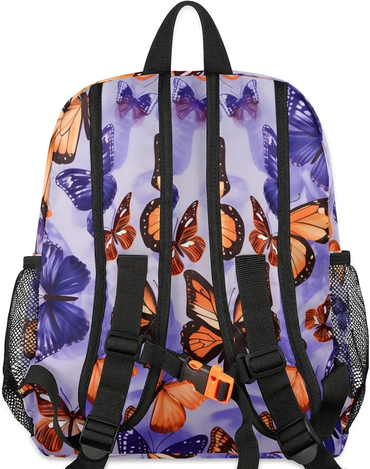 Decorative Butterfly Floral Print Personalized Backpack Bag with Name Lightweight Custom Shoulder Bags Waterproof Casual Backpacks Travel Laptop Bag for Work Picnic 12in