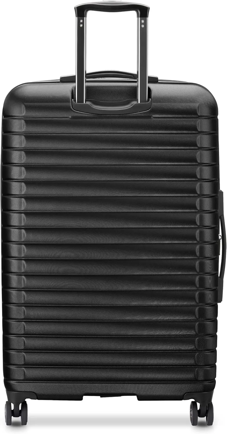 DELSEY PARIS Cruise 3.0 Hardside Expandable Luggage with Spinner Wheels, Black, Checked-Large 28 Inch