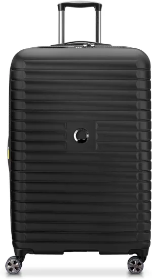 DELSEY PARIS Cruise 3.0 Hardside Expandable Luggage with Spinner Wheels, Black, Checked-Large 28 Inch