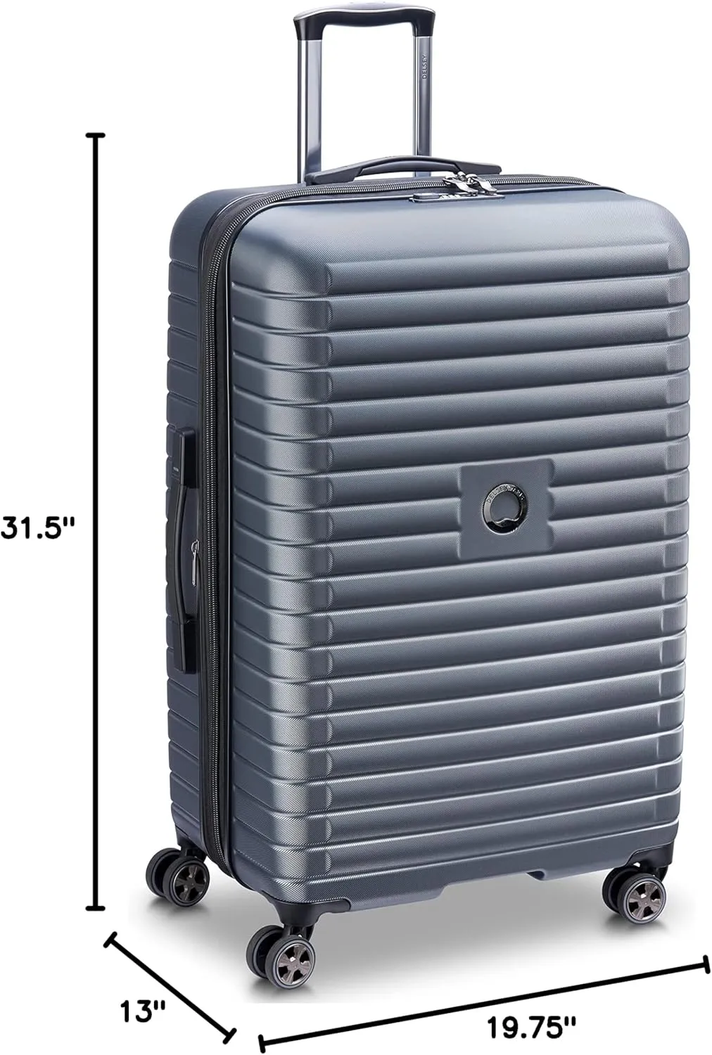DELSEY PARIS Cruise 3.0 Hardside Expandable Luggage with Spinner Wheels, Graphite, Checked-Large 28 Inch