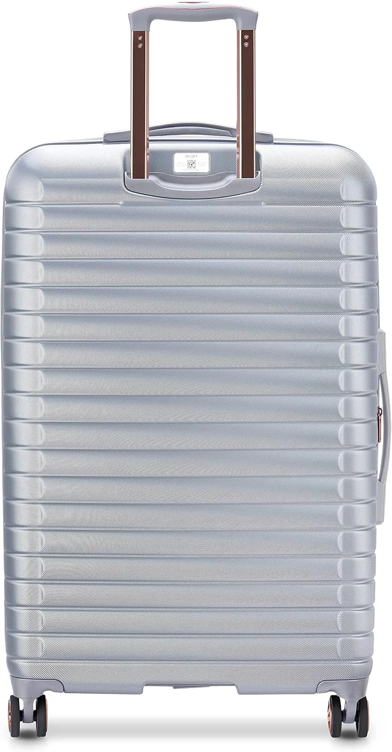 DELSEY PARIS Cruise 3.0 Hardside Expandable Luggage with Spinner Wheels, Platinum, 3 Piece Set (21/24/28)