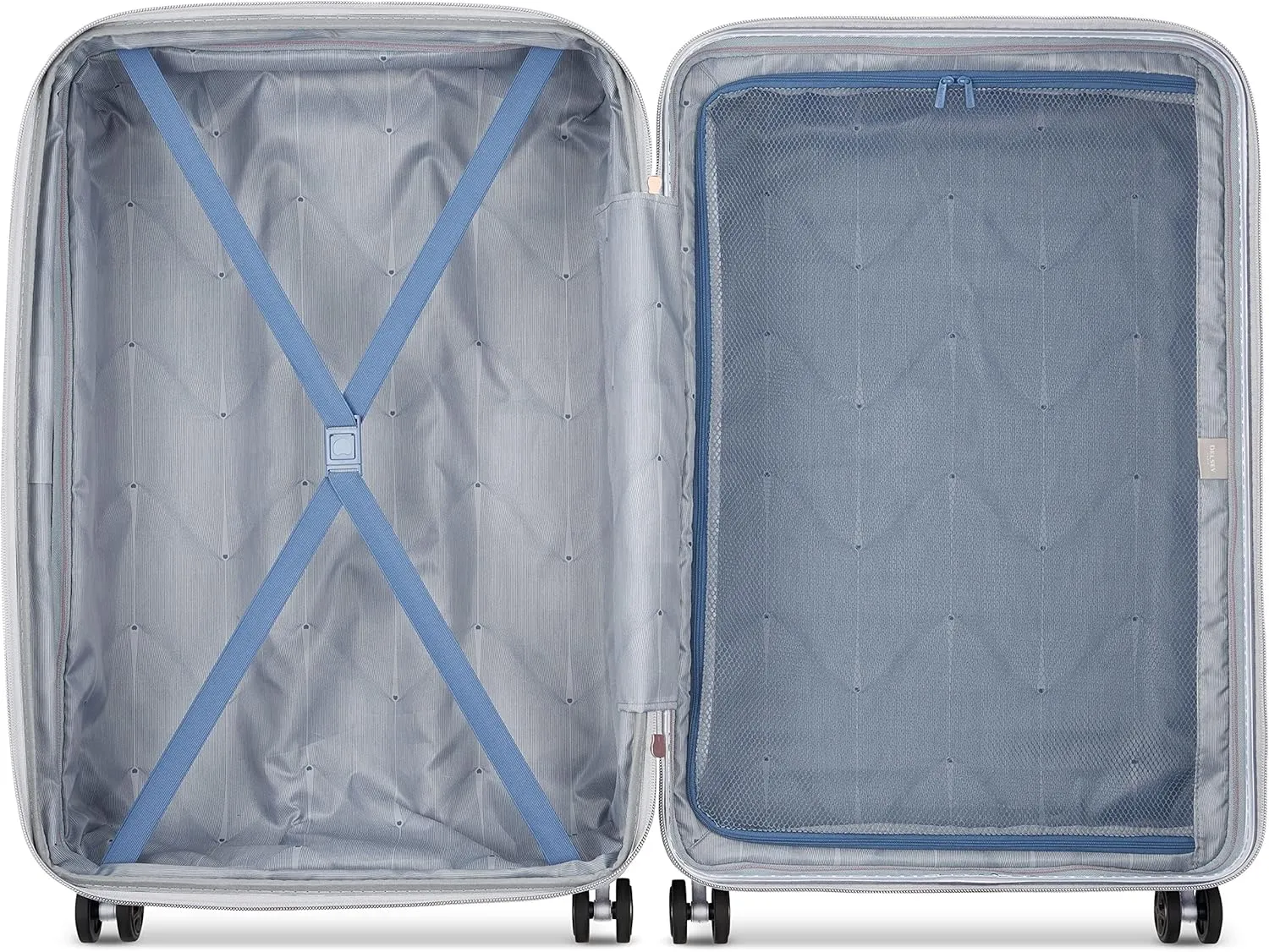 DELSEY PARIS Cruise 3.0 Hardside Expandable Luggage with Spinner Wheels, Platinum, 3 Piece Set (21/24/28)