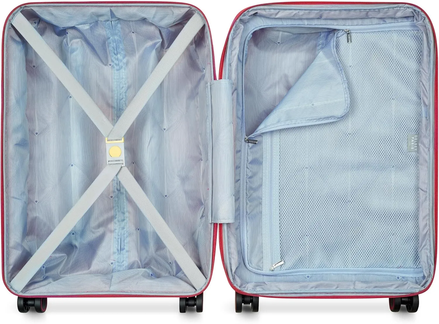 DELSEY Paris Dune Hardside Expandable Luggage with Spinner Wheels, Viva Magenta, Carry On 21 Inch