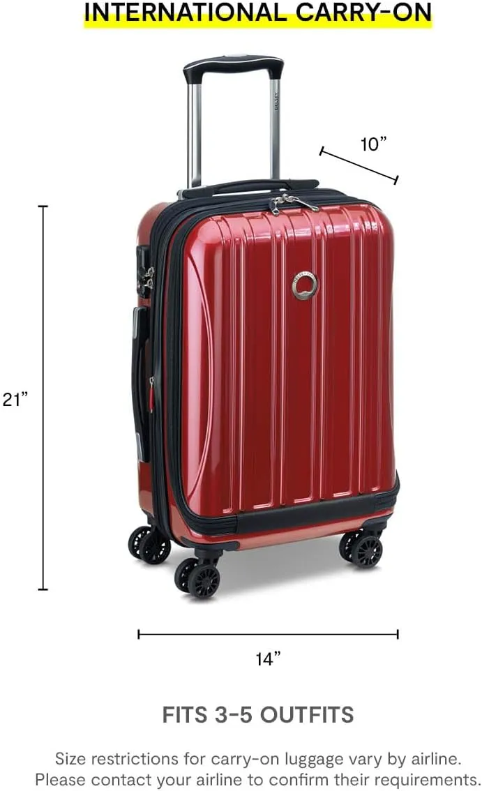 DELSEY PARIS Helium Aero Hardside Expandable Luggage with Spinner Wheels, Black, Carry-On 19 Inch