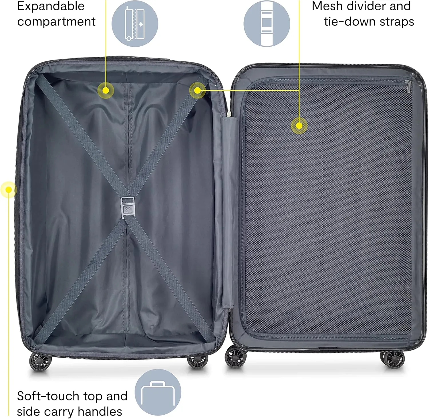 DELSEY PARIS Helium Aero Hardside Expandable Luggage with Spinner Wheels, Brick Red, 2-Piece Set (21/25)
