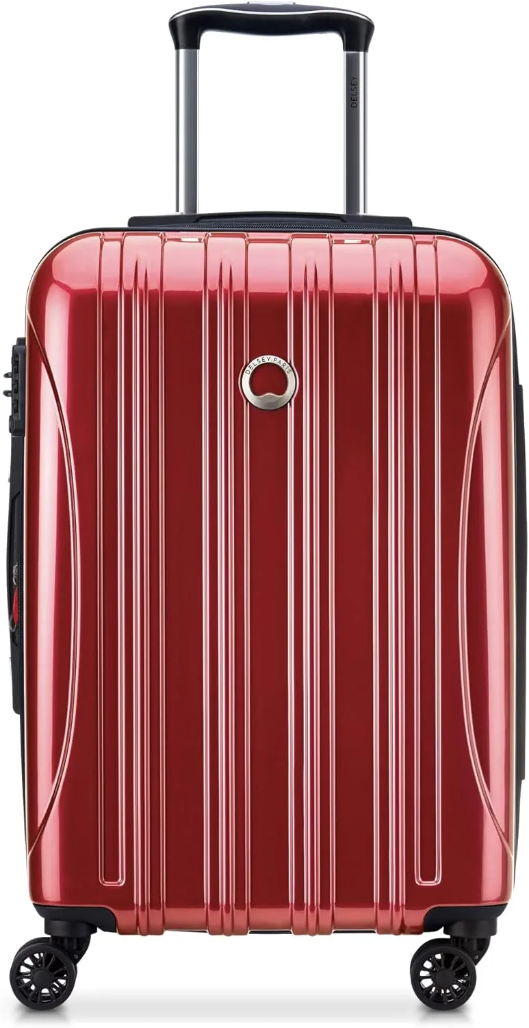 DELSEY PARIS Helium Aero Hardside Expandable Luggage with Spinner Wheels, Brick Red, 2-Piece Set (21/25)