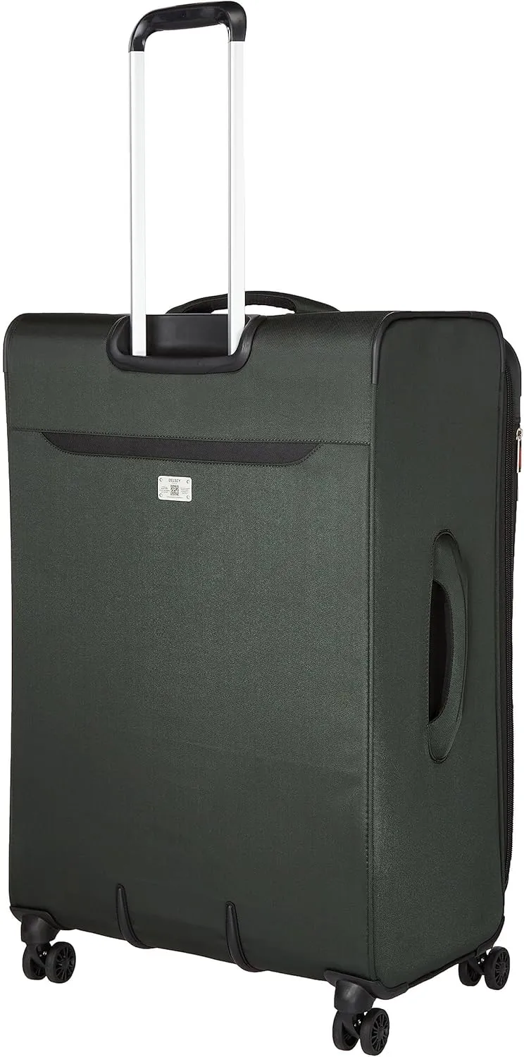 DELSEY PARIS Sky Max 2.0 Softside Expandable Luggage with Spinner Wheels, Green, 2-Piece Set (21/24)