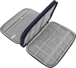 Digital Accessory Bag 2-layer Waterproof Bag for Power Adapters Mobiles Batteries for Home Travel Business