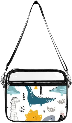 Dino Scandinavian Style Fashionable Transparent Crossbody Bag