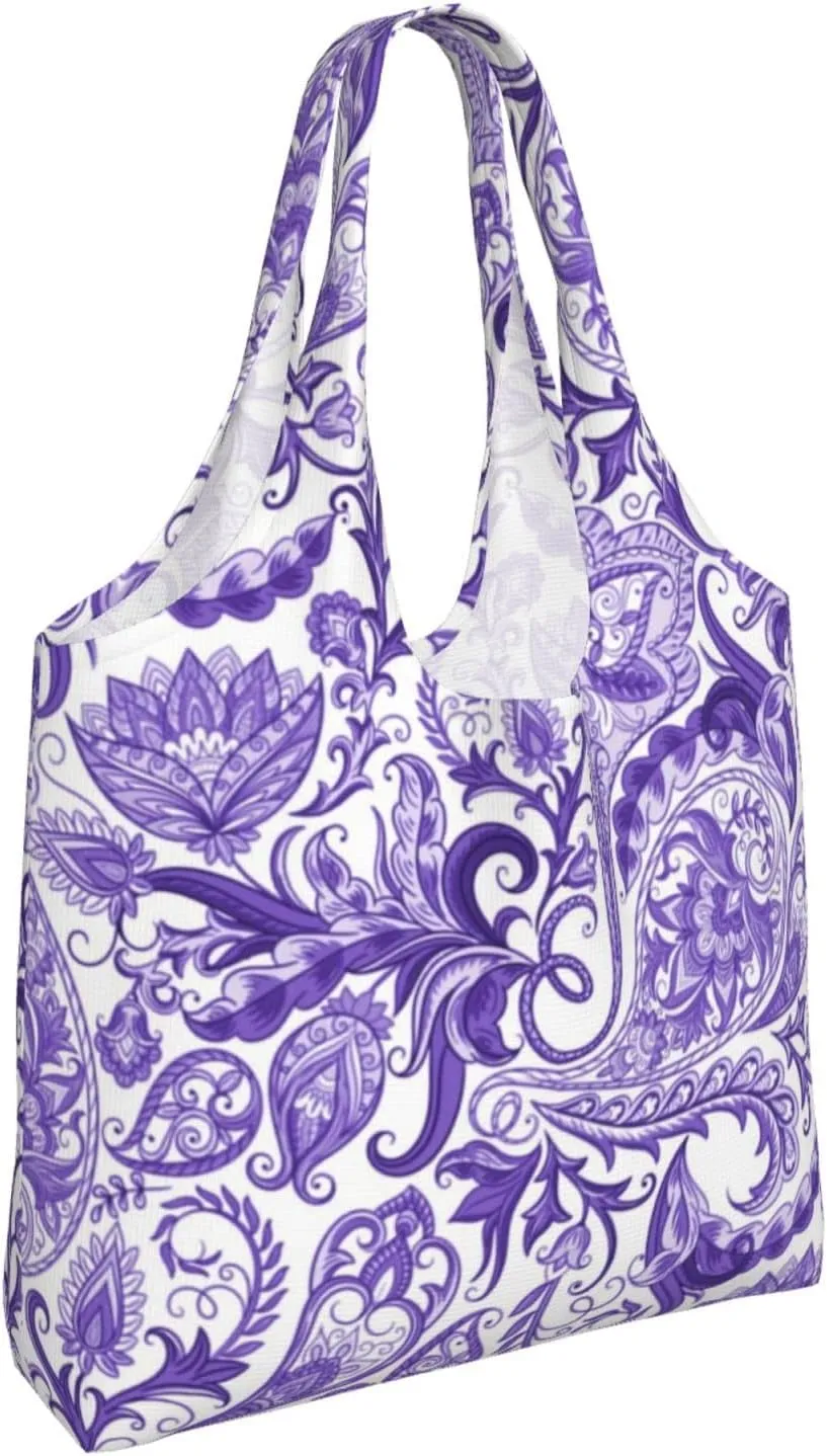 DKJlitter Fashion Canvas Tote Bag, Reusable Grocery Shopping Bag, Large capacity shopping bag Daily Utility Bag