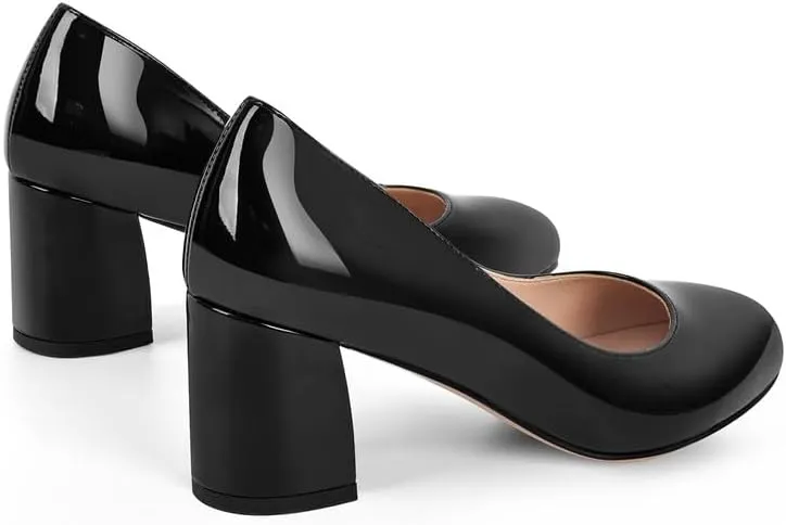 dollskiss Women's Round Toe Classic Stiletto Pumps