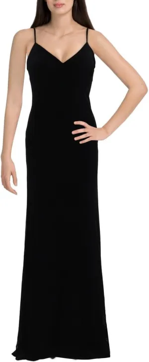 Donna Karan Womens Velvet Sleeveless Evening Dress