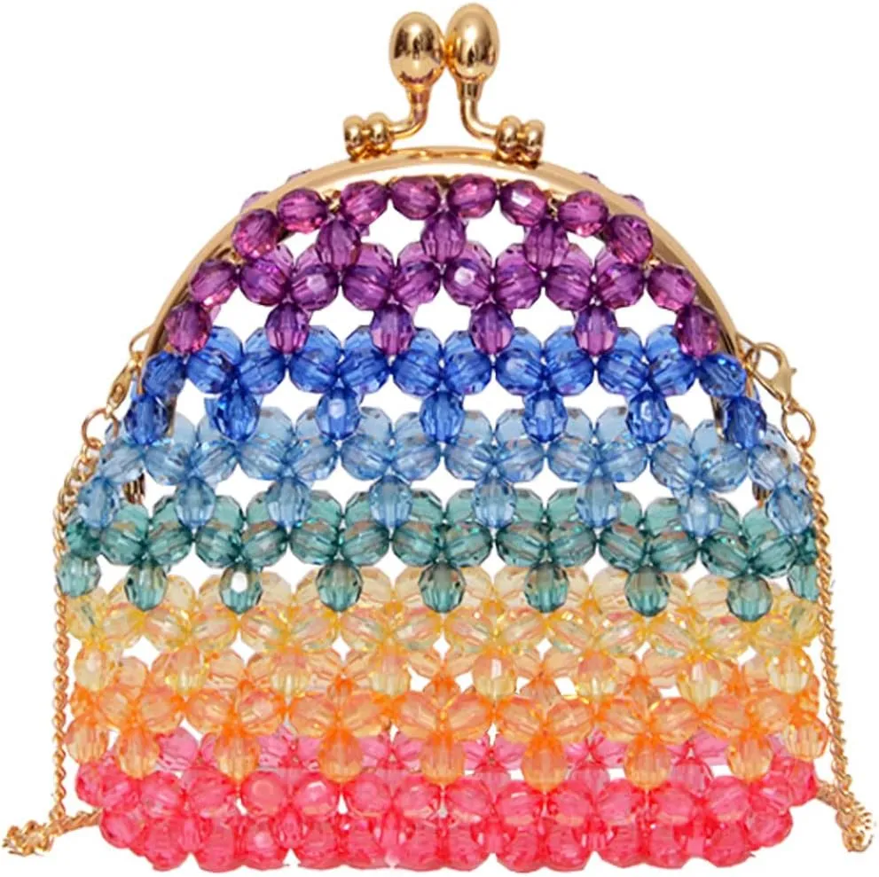 Dopamine girls bags, Dopamine wear, Women's beaded shoulder bags, crossbody bags, Beaded wallets, Evening party, Holiday preferred gift
