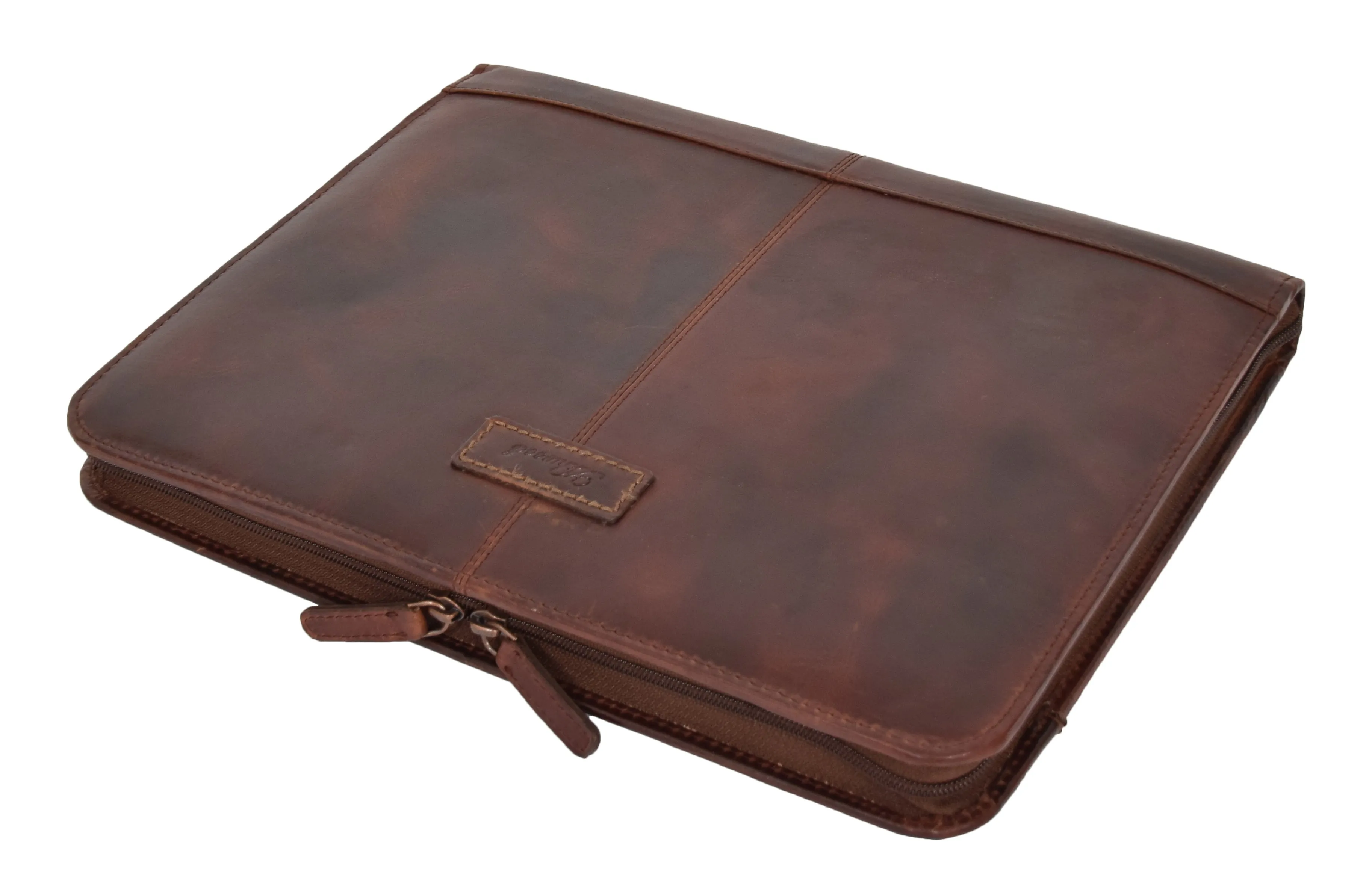 DR282 Italian Buffalo Document Organiser Bag Leather Case Tan