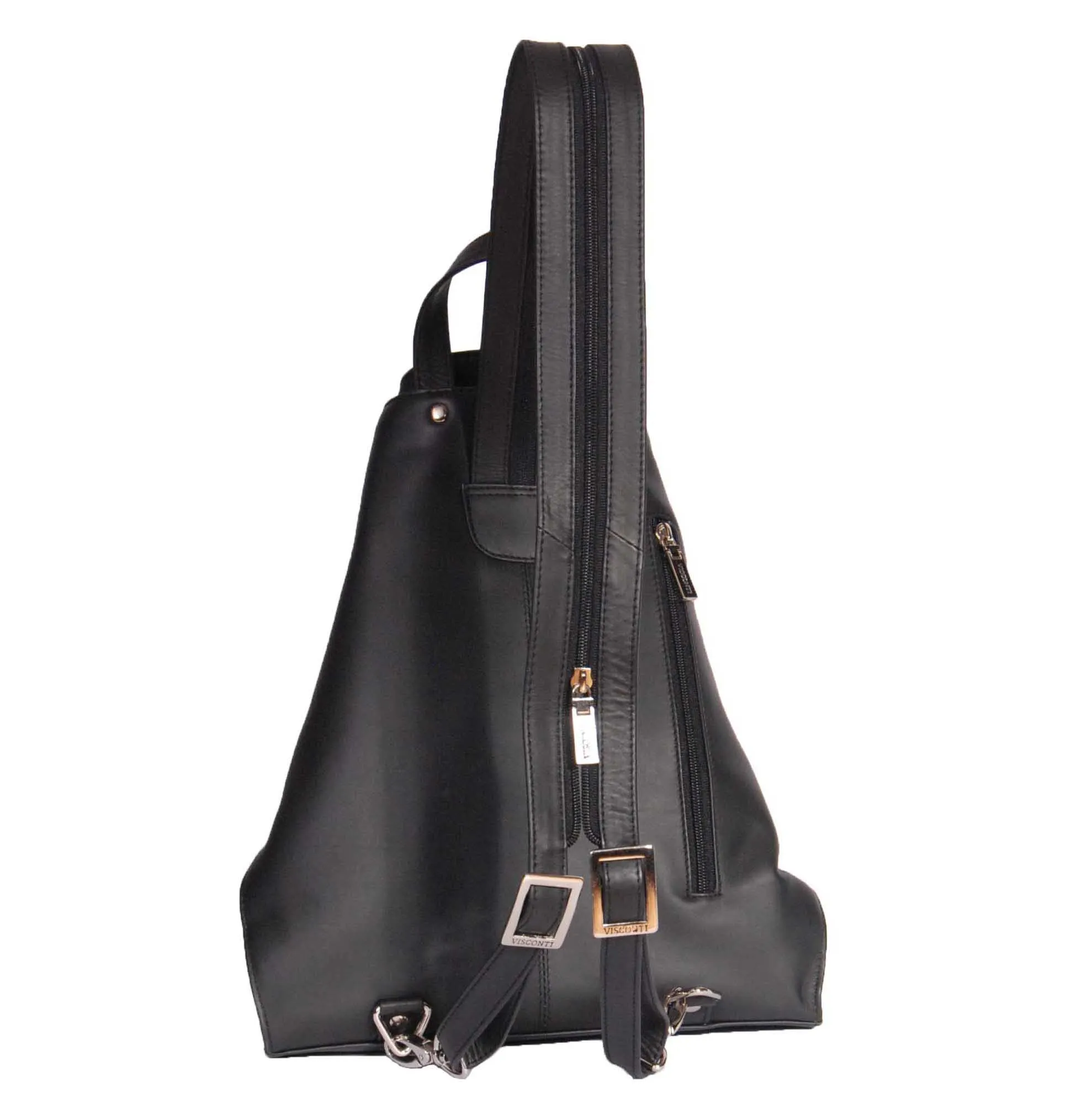 DR380 Walking Travel Leather Backpack Black