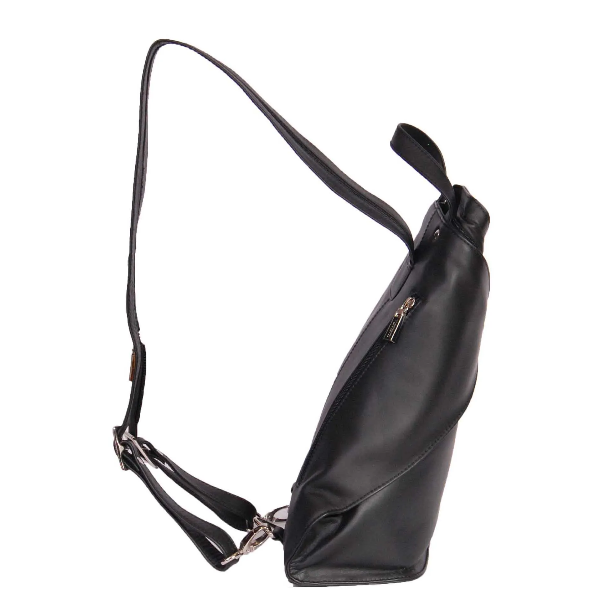 DR380 Walking Travel Leather Backpack Black