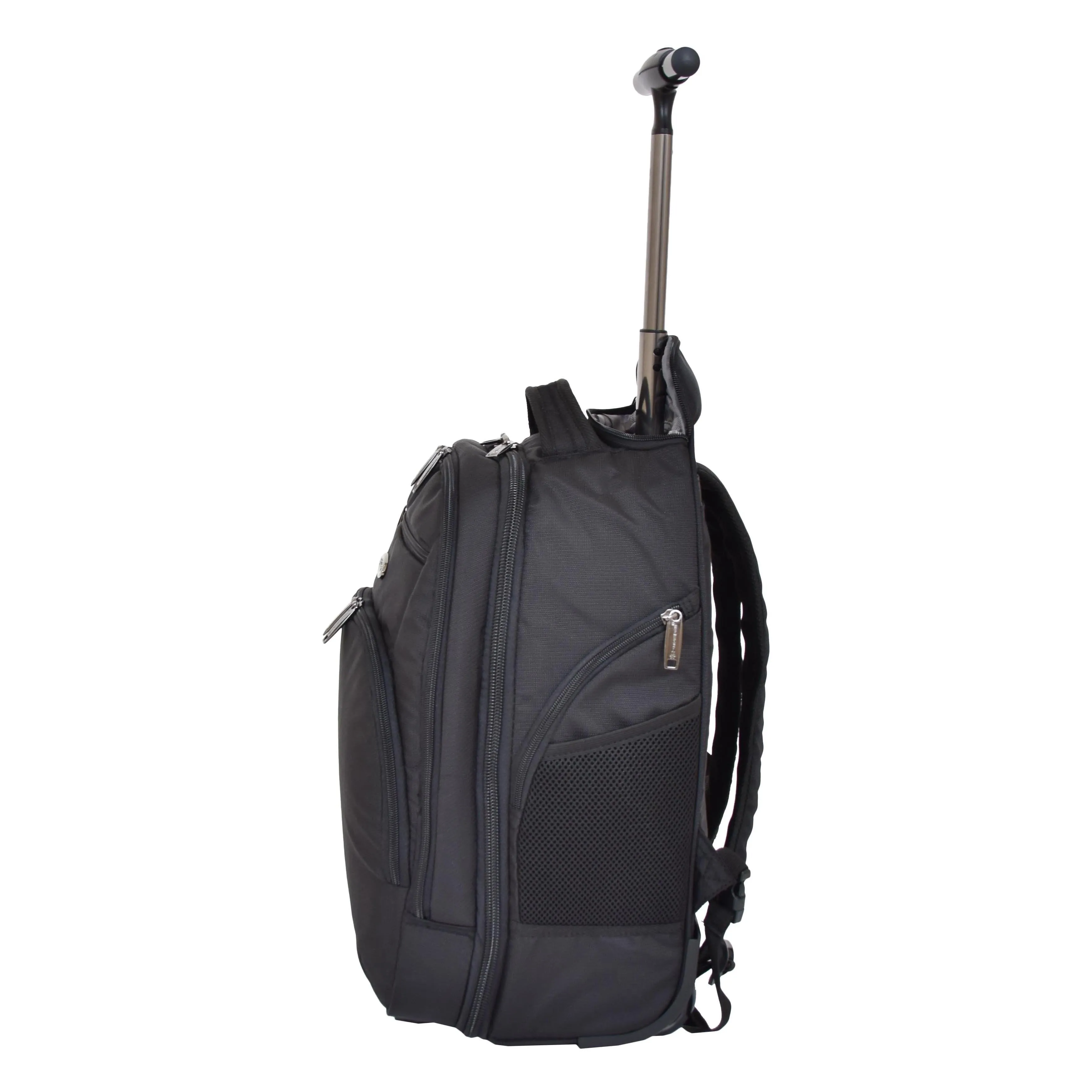 DR650 Two Wheeled Cabin Size Travel Backpack Black