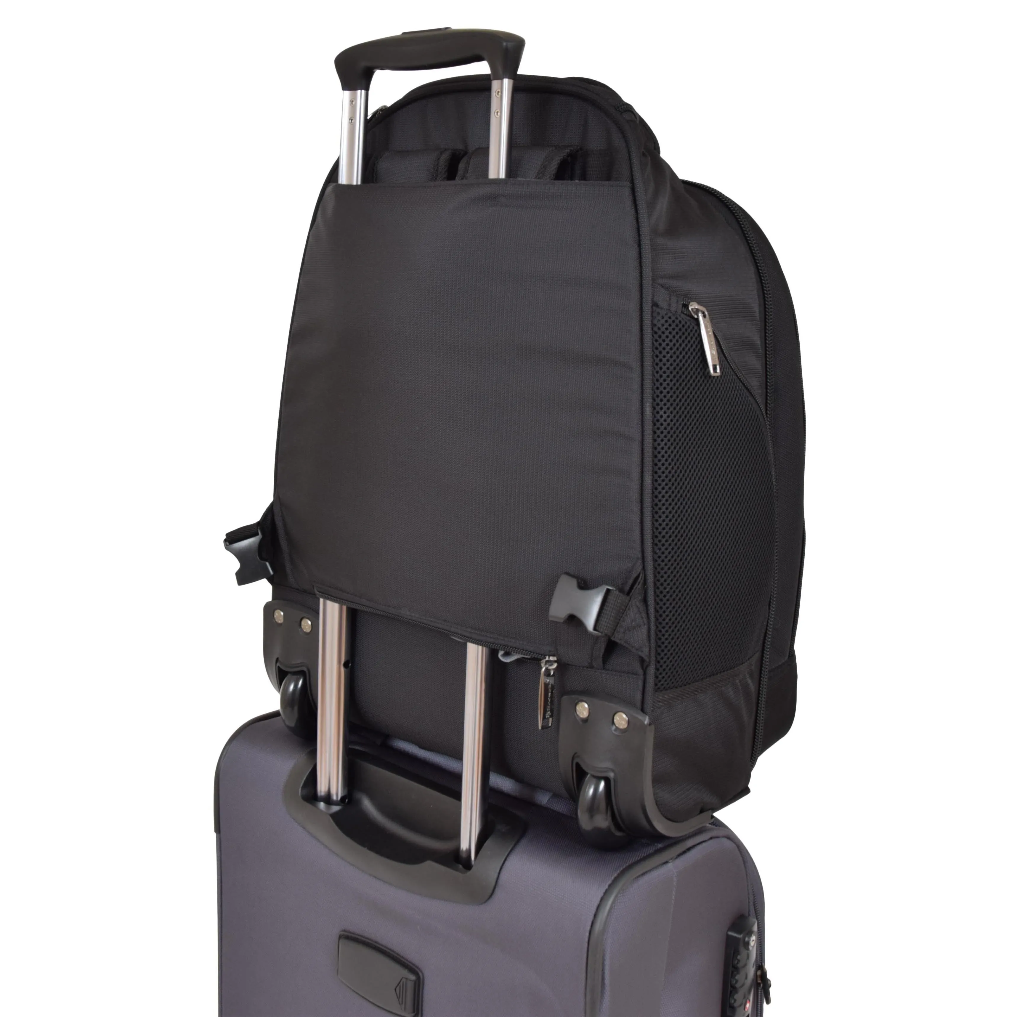 DR650 Two Wheeled Cabin Size Travel Backpack Black