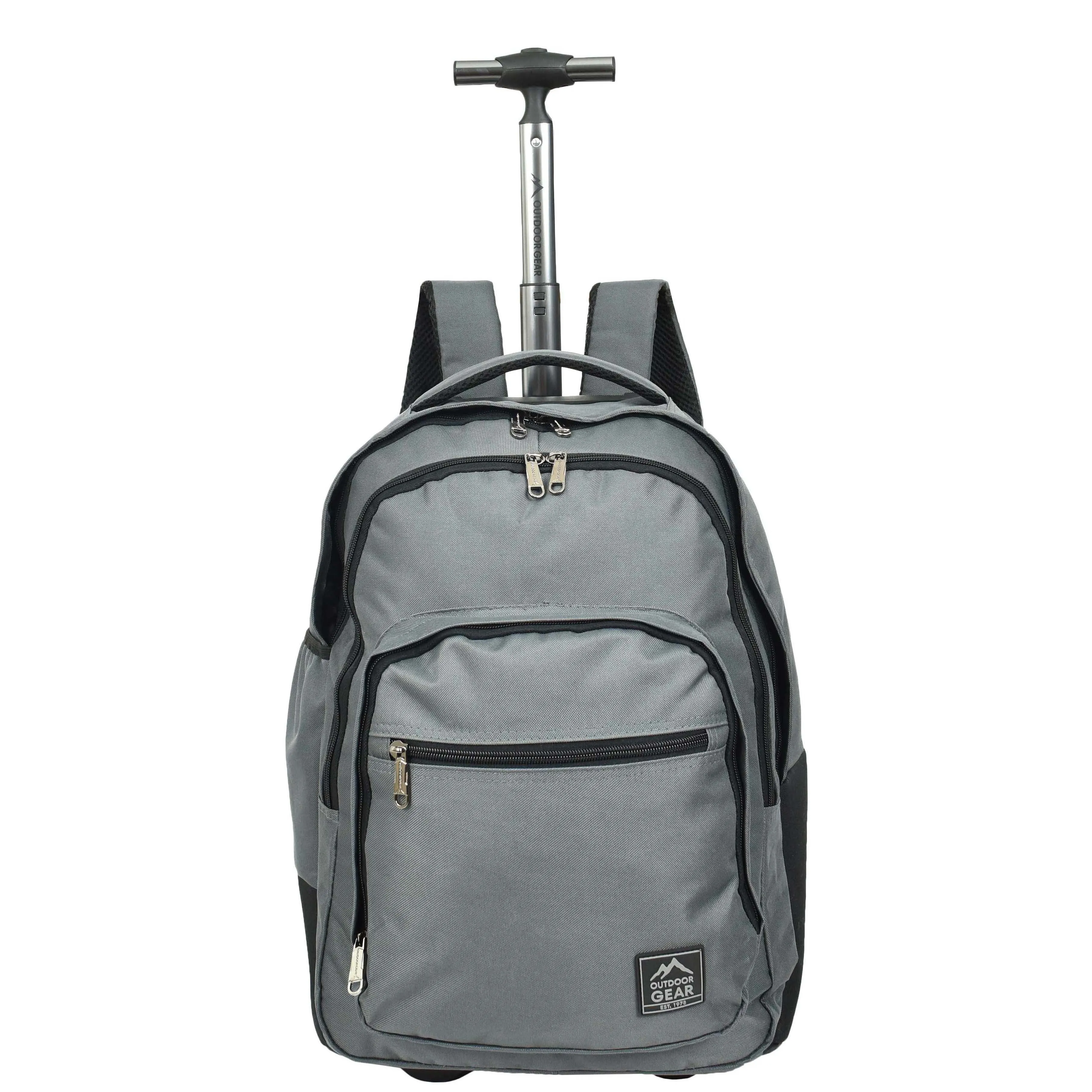 DR651 Rolling Wheels Cabin Size Hiking Backpack Grey