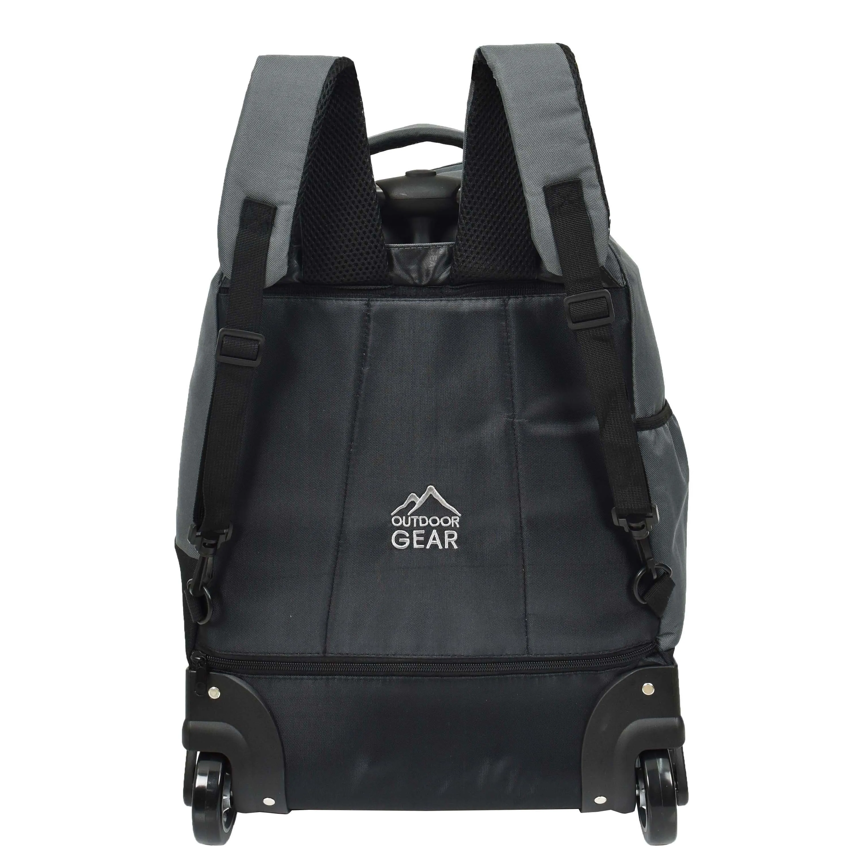 DR651 Rolling Wheels Cabin Size Hiking Backpack Grey