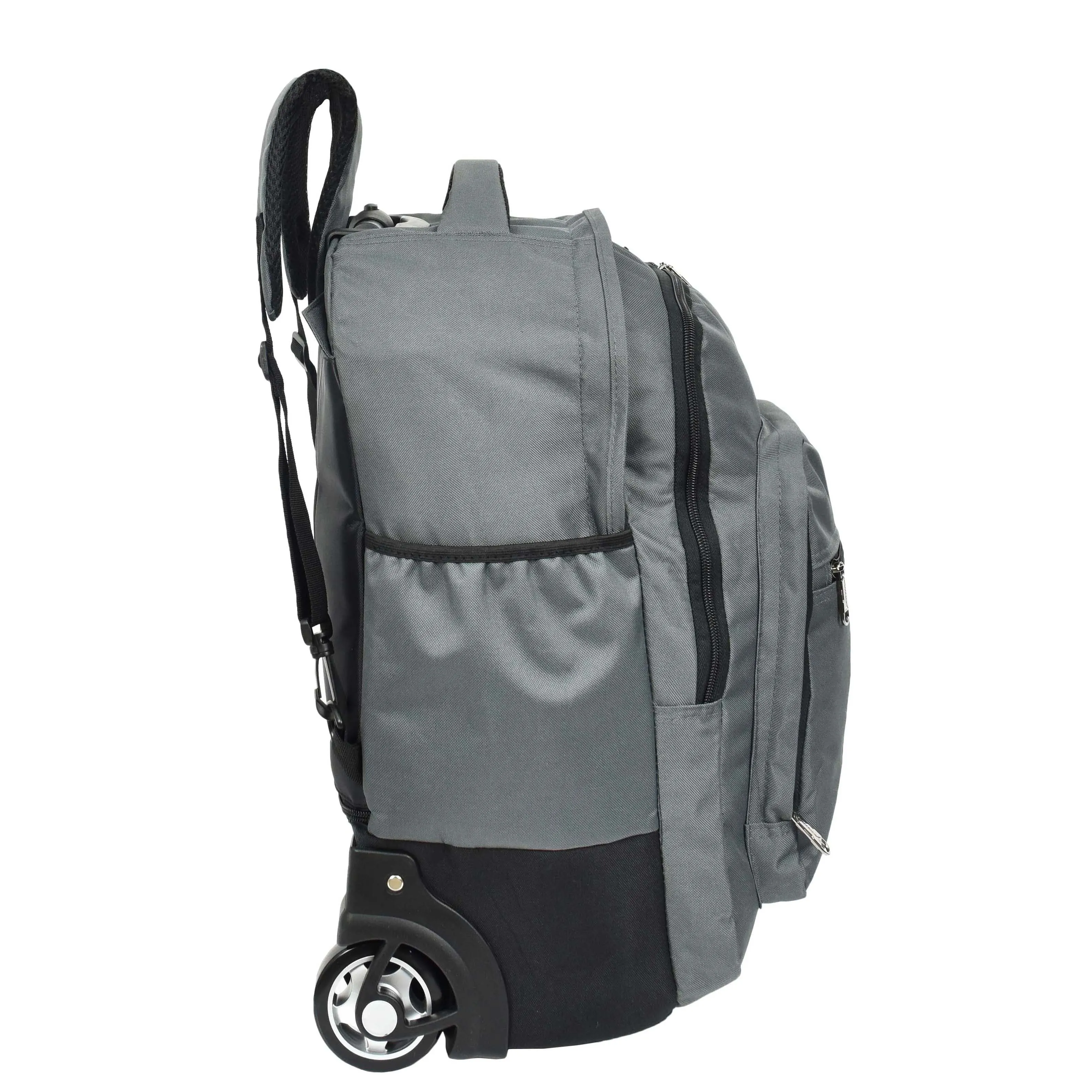 DR651 Rolling Wheels Cabin Size Hiking Backpack Grey