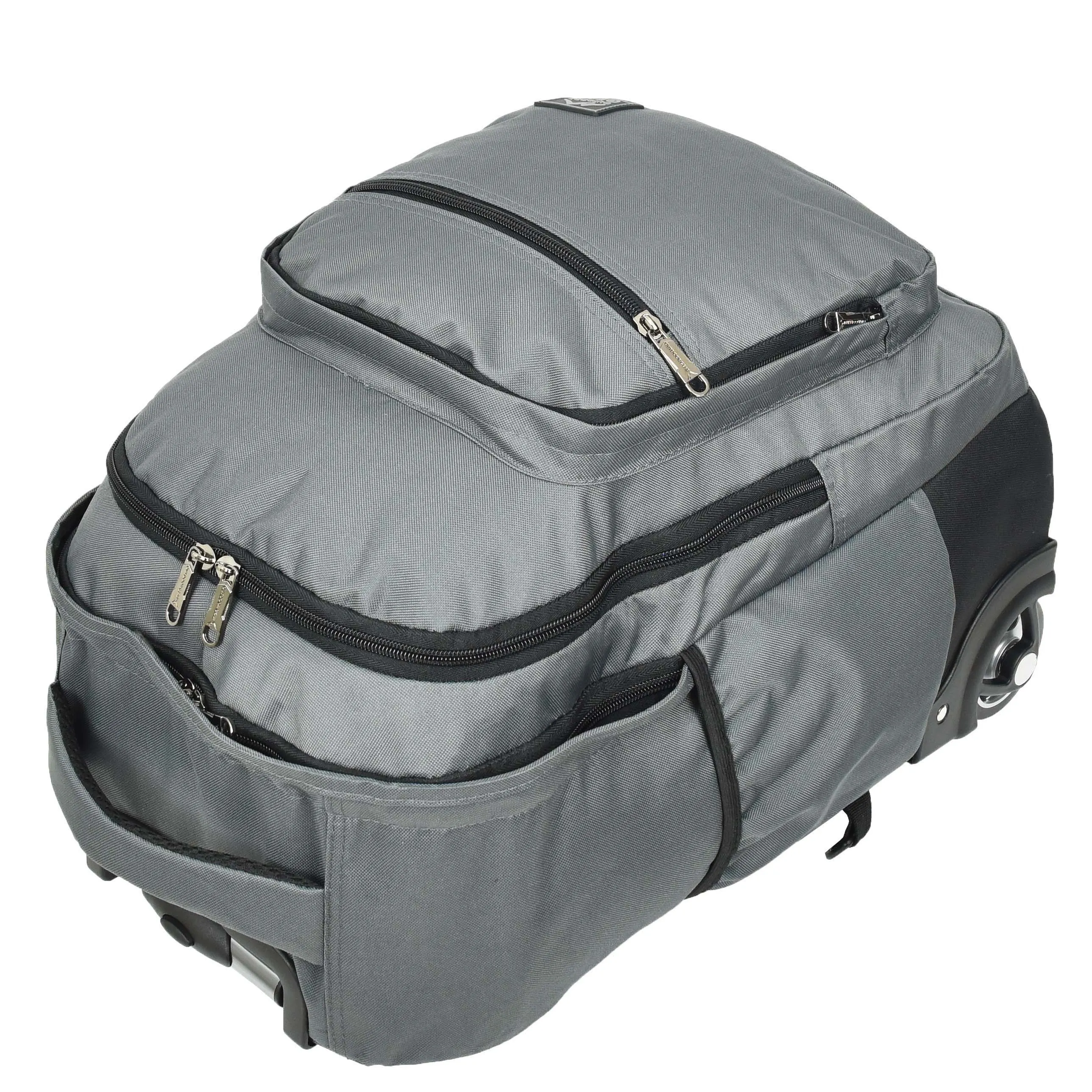 DR651 Rolling Wheels Cabin Size Hiking Backpack Grey