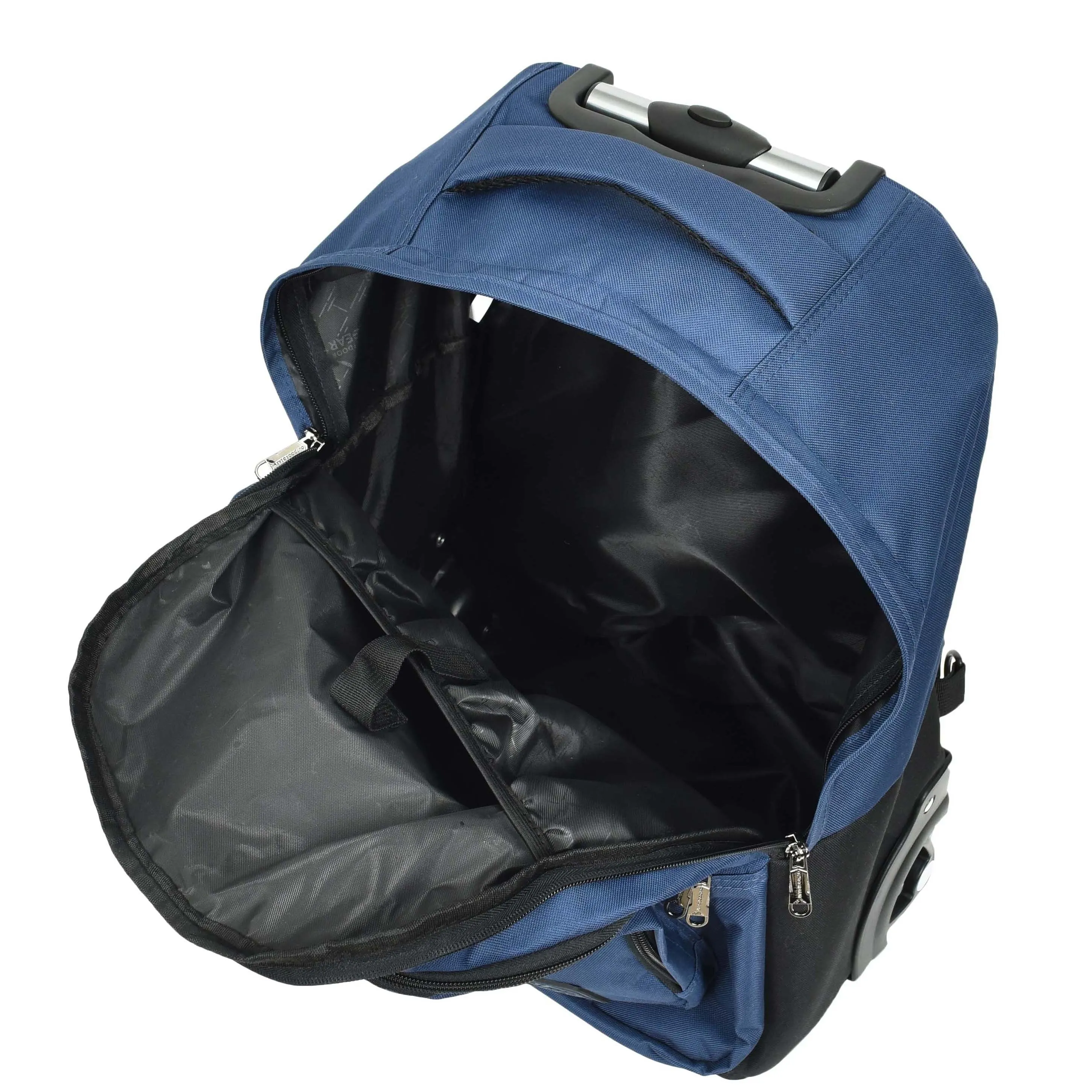 DR651 Rolling Wheels Cabin Size Hiking Backpack Navy