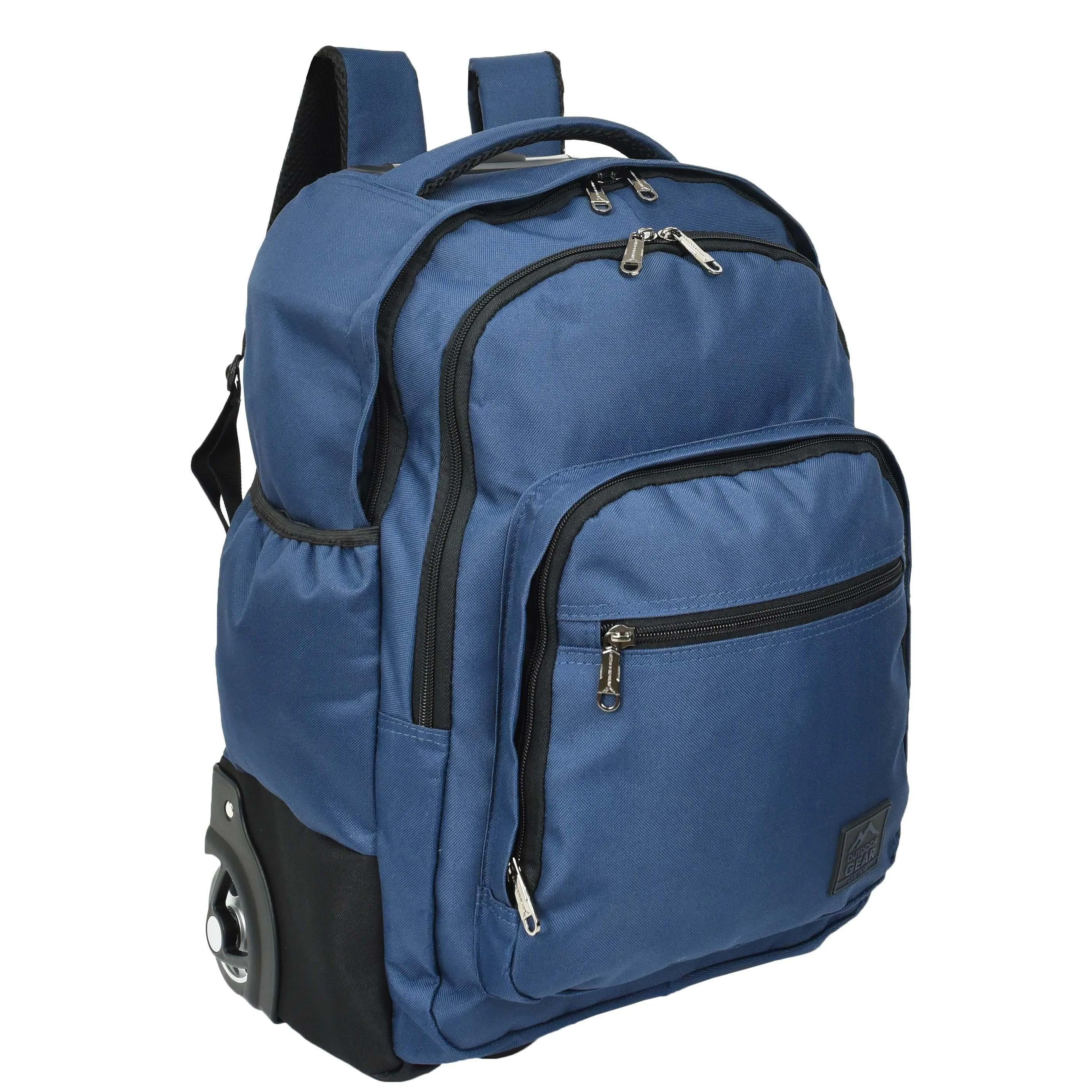 DR651 Rolling Wheels Cabin Size Hiking Backpack Navy