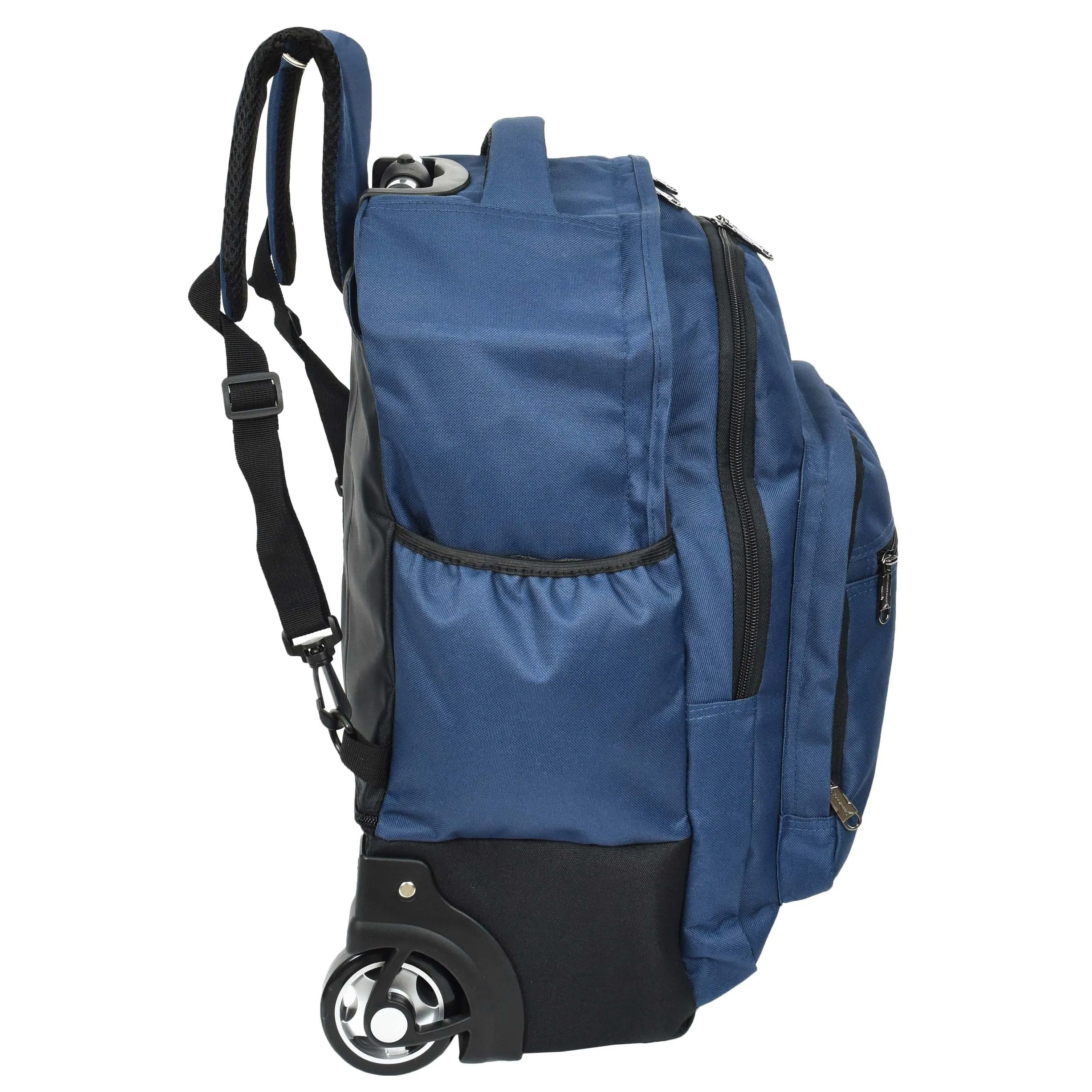 DR651 Rolling Wheels Cabin Size Hiking Backpack Navy