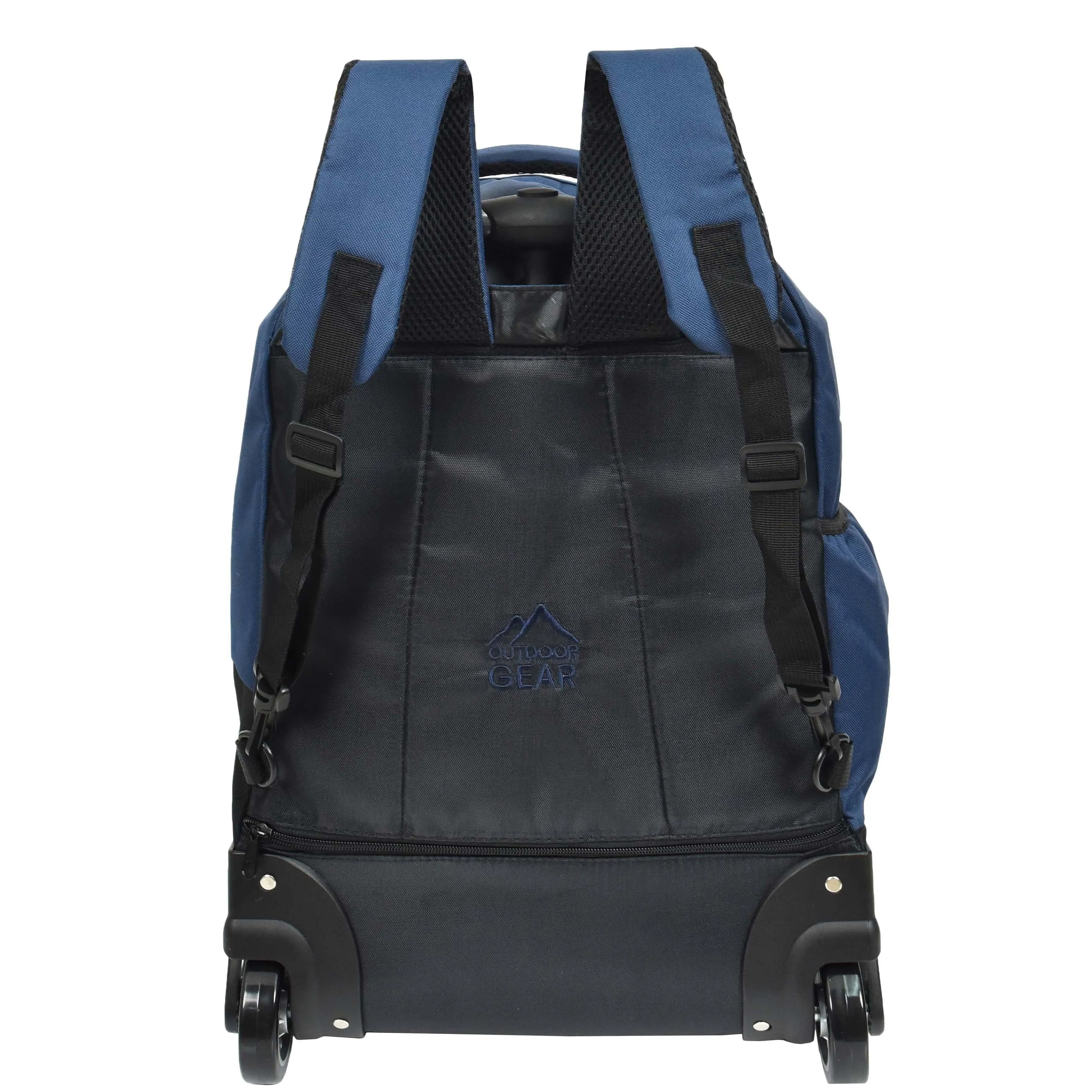 DR651 Rolling Wheels Cabin Size Hiking Backpack Navy