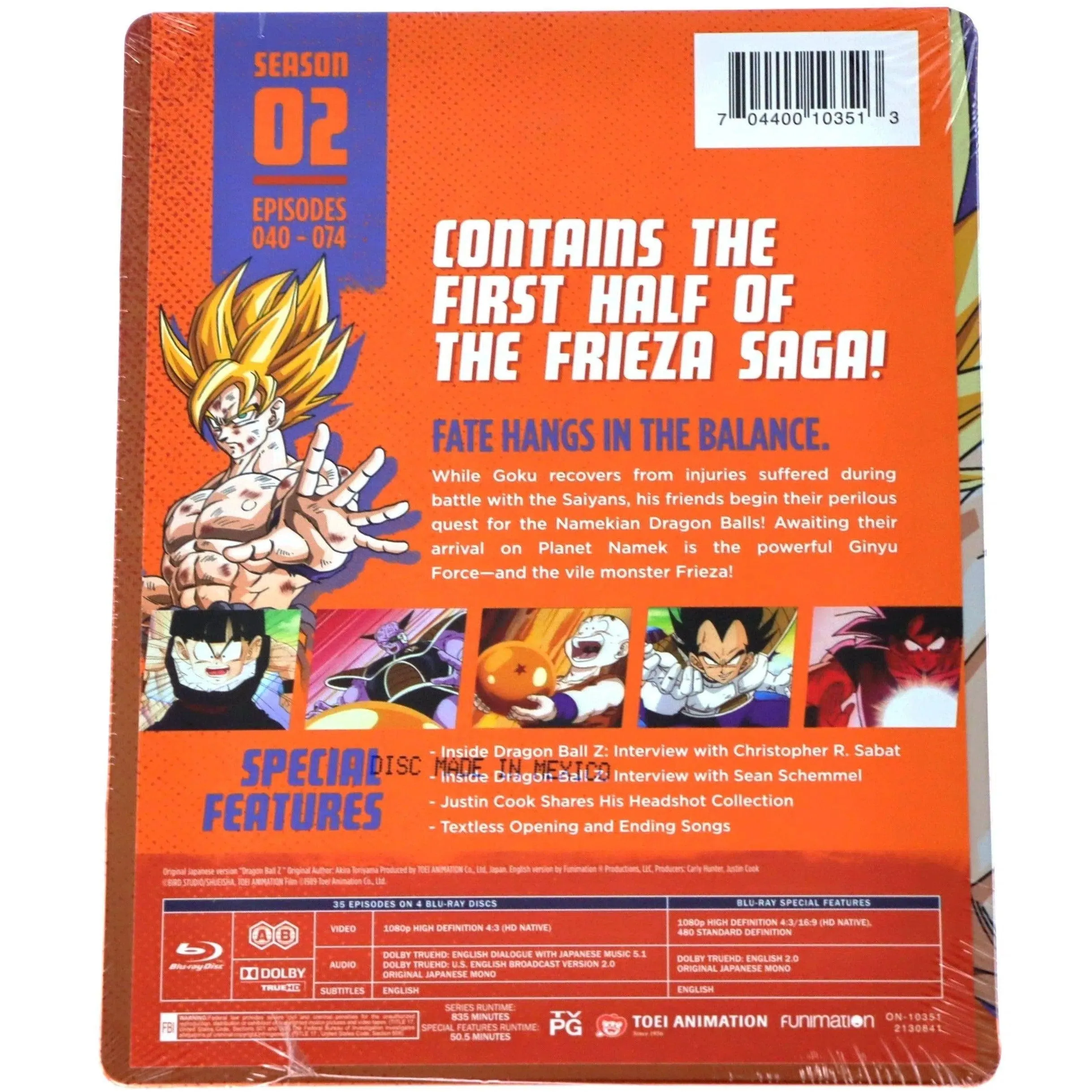 Dragon Ball Z: Season 2 (Steelbook Edition) - Episodes 40-74 - Blu-Ray