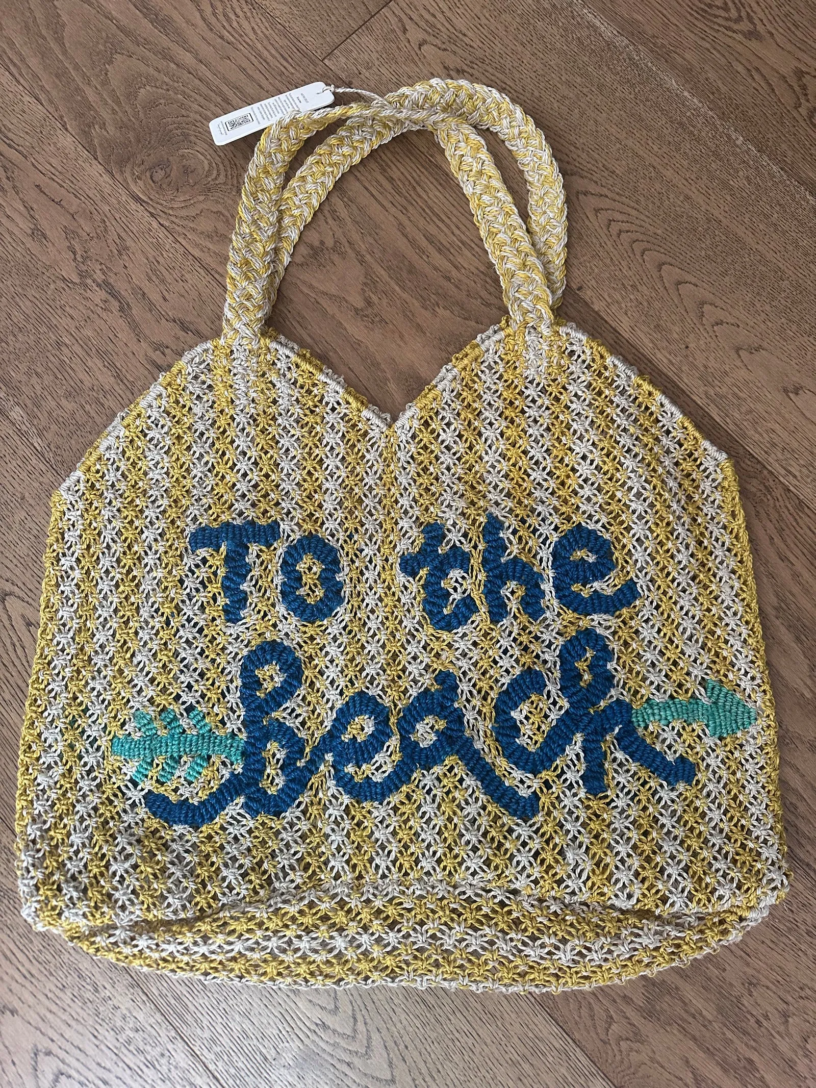 DREW BAG - TO THE BEACH - YELLOW/NATURAL/COBALT/AQUA - THE JACKSONS