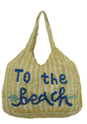 DREW BAG - TO THE BEACH - YELLOW/NATURAL/COBALT/AQUA - THE JACKSONS