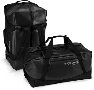 Eagle Creek Migrate 90L Travel Backpack Duffle Bag with Tuck-Away Backpack Straps, Full-Access Wide Mouth Opening & Seamless Bottom Bathtub Construction, Black