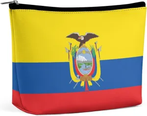 Ecuador Flag Travel Makeup Bag Lightweight Organizer Cosmetic Pouch for Women