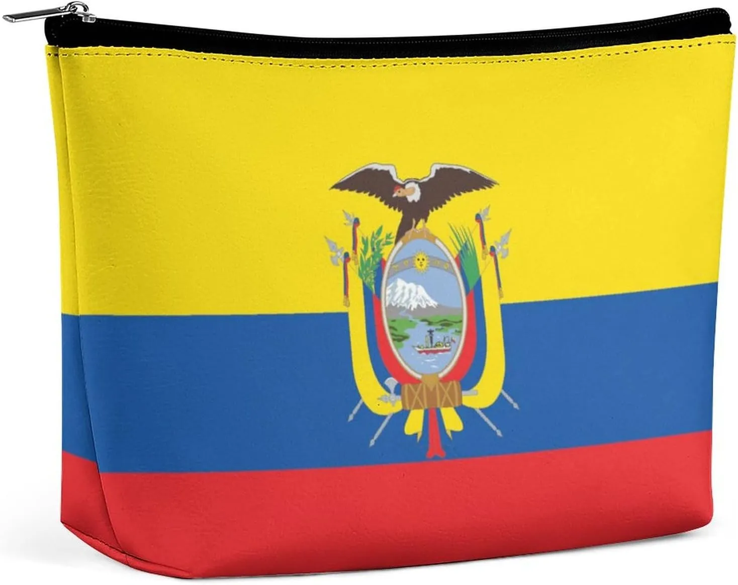 Ecuador Flag Travel Makeup Bag Lightweight Organizer Cosmetic Pouch for Women