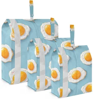 Eggs Travel Storage Bag with Lanyard - Portable Lightweight Classified Storage Bag with Zipper, Dust and Waterproof Travel Packing Cube for Suitcase,3 Pieces