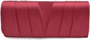 Elegant Classic Solid Satin Pleated Satin Flap Clutch Evening Bag Handbag